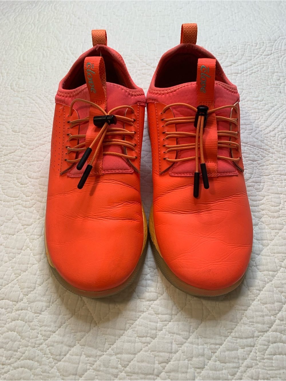 Clove Comet Limited Edition Nursing Shoes in Neon Orange Slide on